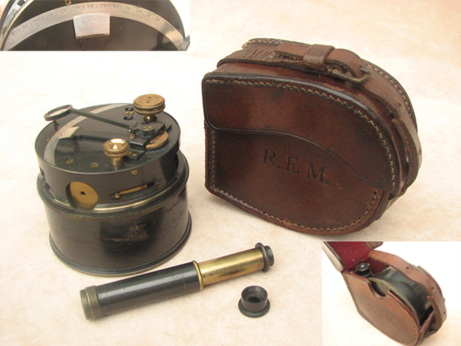 1920's Angle sextant with telescopic viewer by Lilley & Son London
